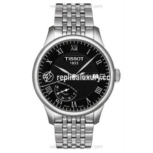 Tissot Le Locle Power Reserve 39.3 Stainless Steel / Black / Bracelet T006.424.11.053.00