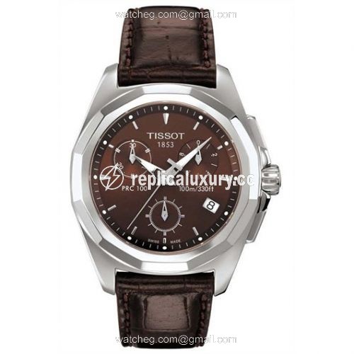 Tissot PRC 100 Quartz Chronograph Brown T008.217.16.291.00