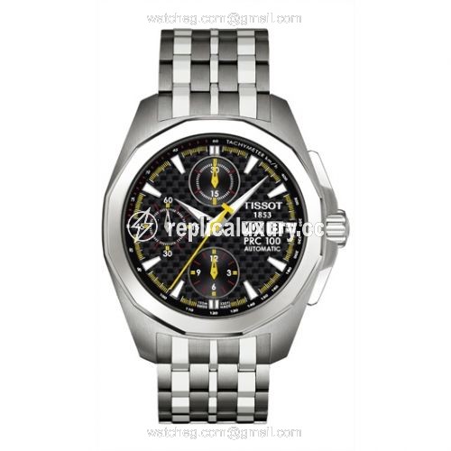 Tissot PRC 100 Stainless Steel / Carbon / Bracelet T008.414.11.201.00
