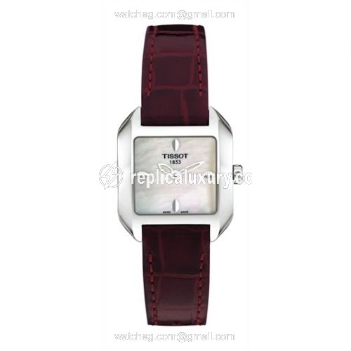 Tissot T-Wave Square Quartz 23.6 Stainless Steel / MOP / Strap T02.1.265.71