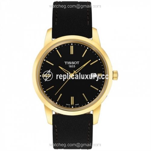 Tissot Dream Quartz 38 Yellow Gold PVD / Black / Strap T033.410.36.051.01