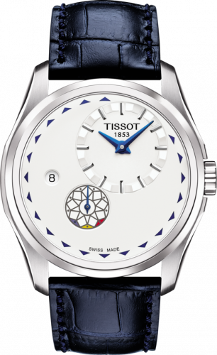 Tissot Couturier Automatic Small Second Stainless Steel / Silver / Strap / Romania Centenary T035.428.16.031.01