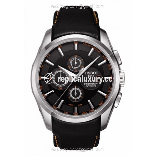 Tissot Couturier Automatic Chronograph Orange / Strap T035.627.16.051.01