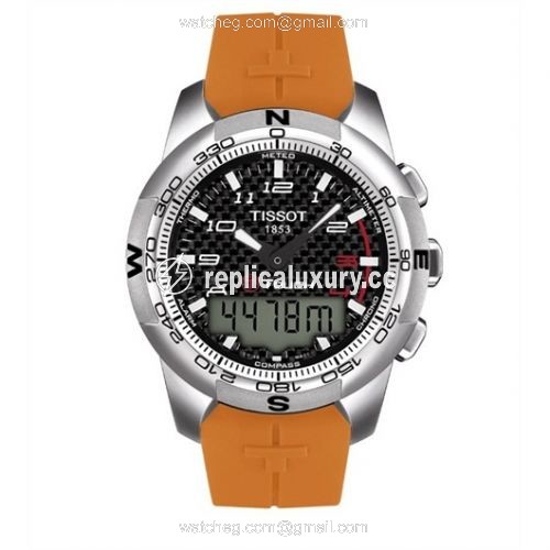 Tissot T-Touch II Orange Rubber Carbon T047.420.47.207.01
