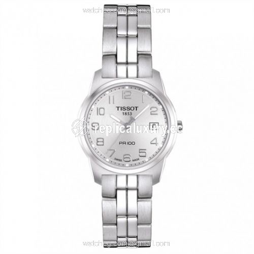 Tissot PR 100 Quartz 24.5 Stainless Steel / Silver / Bracelet T049.210.11.032.00