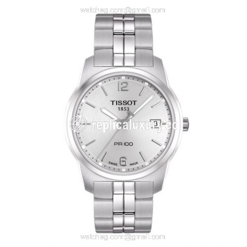 Tissot PR 100 Quartz 38 Stainless Steel / Silver / Bracelet T049.410.11.037.01