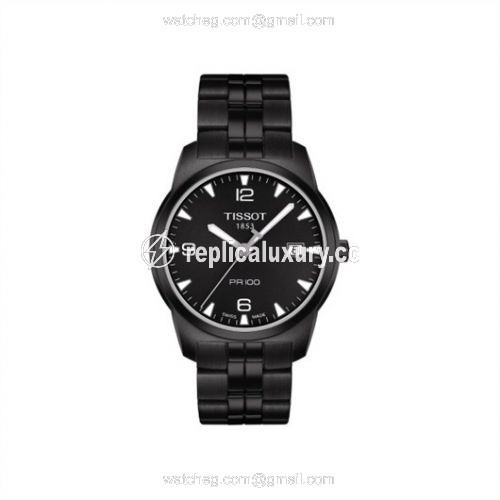 Tissot PR 100 Quartz 38 PVD / Black / Bracelet T049.410.33.057.00