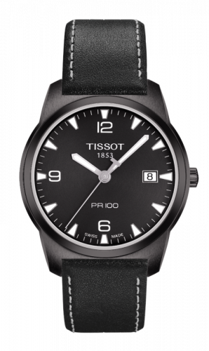Tissot PR 100 Quartz 38 PVD / Black / Strap T049.410.36.057.00