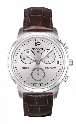 Tissot PR 100 Chronograph Quartz 38 Stainless Steel / Silver / Strap T049.417.16.037.00