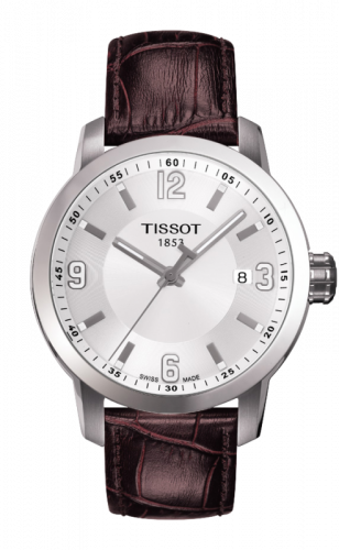 Tissot PRC 200 Quartz Silver Brown Leather T055.410.16.017.01