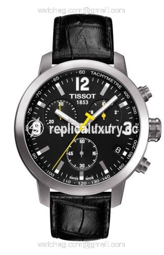 Tissot PRC 200 Quartz Chronograph Yellow Hand Leather T055.417.16.057.00