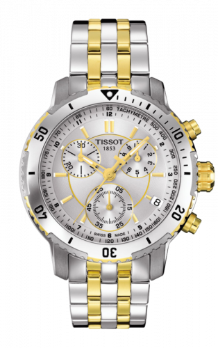 Tissot PRS 200 Quartz Chronograph Two Tone Silver T067.417.22.031.00
