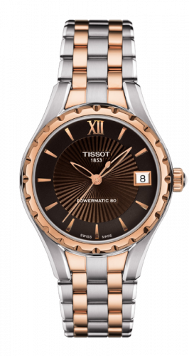 Tissot Lady 80 Automatic Stainless Steel / PVD Gold / Brown T072.207.22.298.00