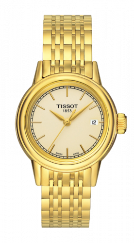 Tissot Carson Quartz 29.7 Yellow Gold PVD / Champagne / Bracelet T085.210.33.021.00