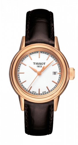 Tissot Carson Quartz 29.7 Rose Gold PVD / White / Strap T085.210.36.011.00