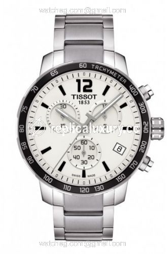 Tissot Quickster Chronograph Stainless Steel / Silver / Bracelet T095.417.11.037.00