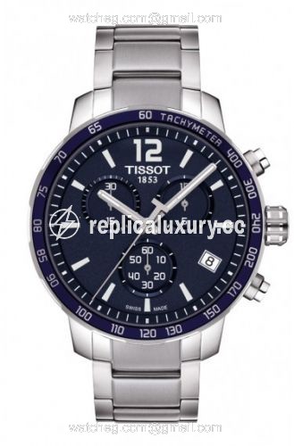 Tissot Quickster Chronograph Stainless Steel / Blue / Bracelet T095.417.11.047.00