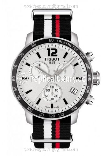 Tissot Quickster Chronograph Stainless Steel / Silver / NATO T095.417.17.037.01