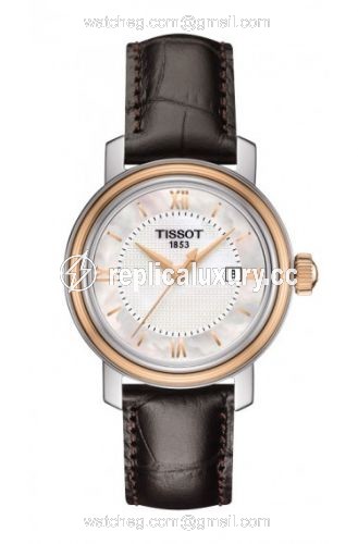 Tissot Bridgeport Quartz 29 Stainless Steel / Rose Gold PVD / MOP / Strap T097.010.26.118.00