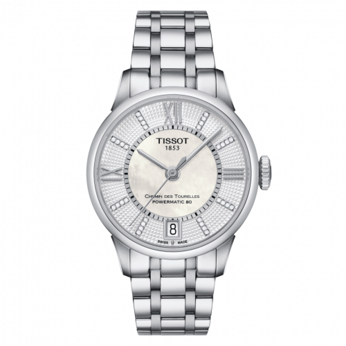 Tissot Chemin Des Tourelles Powermatic 80 32 Stainless Steel / MOP / Bracelet T099.207.11.116.00