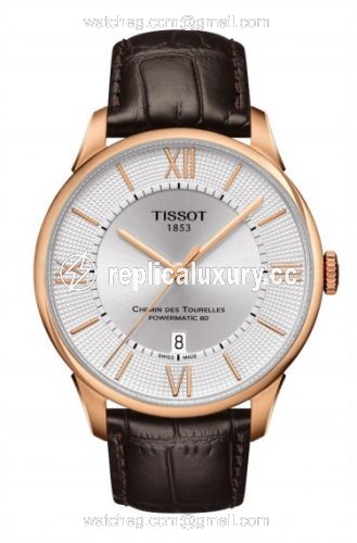 Tissot Chemin des Tourelles Powermatic 80 Rose PVD / Silver Roman T099.407.36.038.00