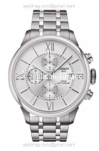 Tissot Chemin des Tourelles Automatic Chronograph Stainless Steel / Silver / Bracelet T099.427.11.038.00