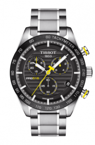 Tissot PRS 516 Chronograph Quartz Stainless Steel / Black / Bracelet T100.417.11.051.00