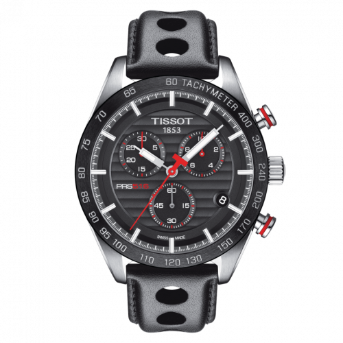 Tissot PRS 516 Chronograph Quartz Stainless Steel / Black / Strap T100.417.16.051.00