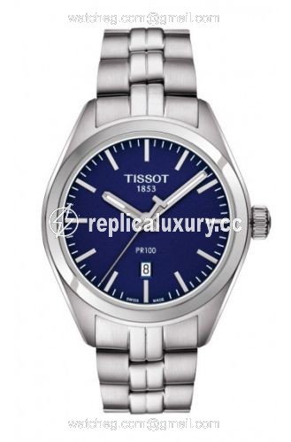 Tissot PR 100 Quartz 33 Stainless Steel / Blue / Bracelet T101.210.11.041.00