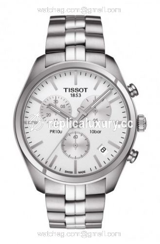 Tissot PR 100 Chronograph Quartz 41 Stainless Steel / Silver / Bracelet T101.417.11.031.00