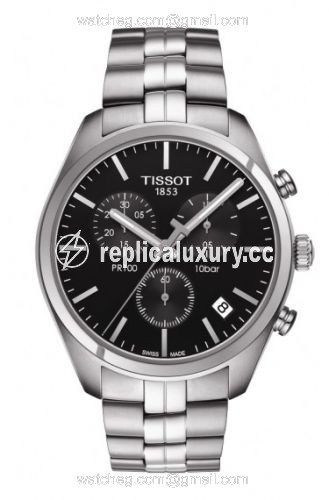 Tissot PR 100 Chronograph Quartz 41 Stainless Steel / Black / Bracelet T101.417.11.051.00