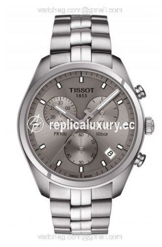Tissot PR 100 Chronograph Quartz 41 Stainless Steel / Silver / Bracelet T101.417.11.071.00