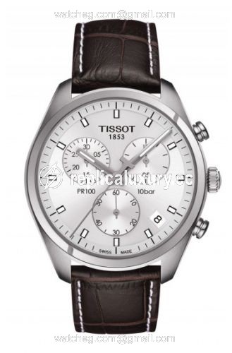 Tissot PR 100 Chronograph Quartz 41 Stainless Steel / Silver / Strap T101.417.16.031.00
