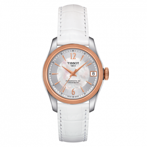 Tissot Ballade Powermatic 80 COSC 32 Stainless Steel / Rose Gold PVD / MOP / Strap T108.208.26.117.00