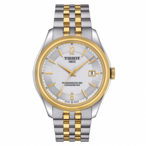 Tissot Ballade Powermatic 80 41 Stainless Steel / Yellow Gold PVD / Silver / Bracelet T108.408.22.037.00