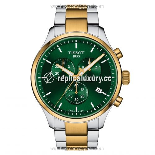 Tissot Chrono XL Classic Two Tone / Green / Bracelet T116.617.22.091.00