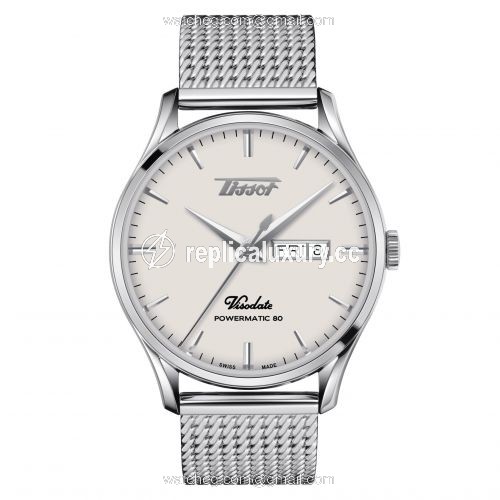 Tissot Visodate Powermatic 80 Stainless Steel / Silver / Bracelet T118.430.11.271.00