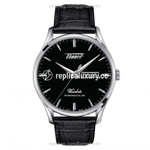 Tissot Visodate Powermatic 80 Stainless Steel / Black / Strap T118.430.16.051.00