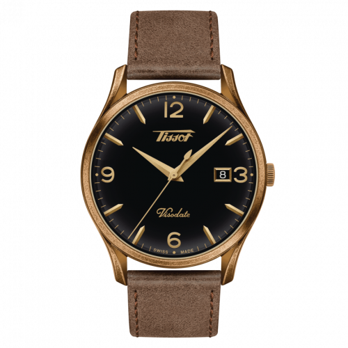Tissot Visodate Quartz 40 Bronze PVD / Black / Strap T118.410.36.057.00