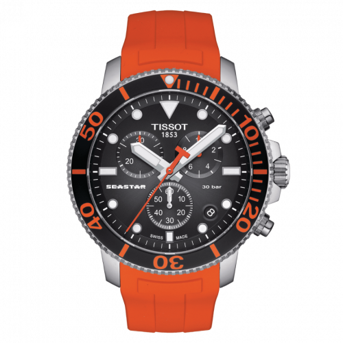 Tissot Seastar 1000 Chronograph Quartz 45.5 Stainless Steel / Black / Rubber T120.417.17.051.01