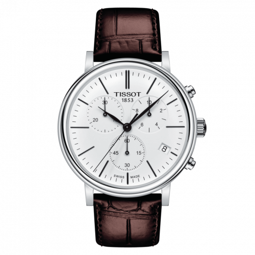 Tissot Carson Premium Chronograph Quartz 41 Stainless Steel / Silver / Strap T122.417.16.011.00