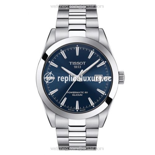 Tissot Gentleman Powermatic Stainless Steel / Blue / Bracelet T127.407.11.041.00