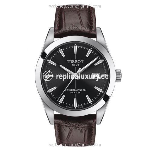 Tissot Gentleman Powermatic Stainless Steel / Black / Strap T127.407.16.051.01