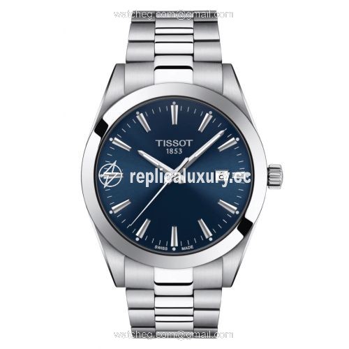 Tissot Gentleman Quartz Stainless Steel / Blue / Bracelet T127.410.11.041.00