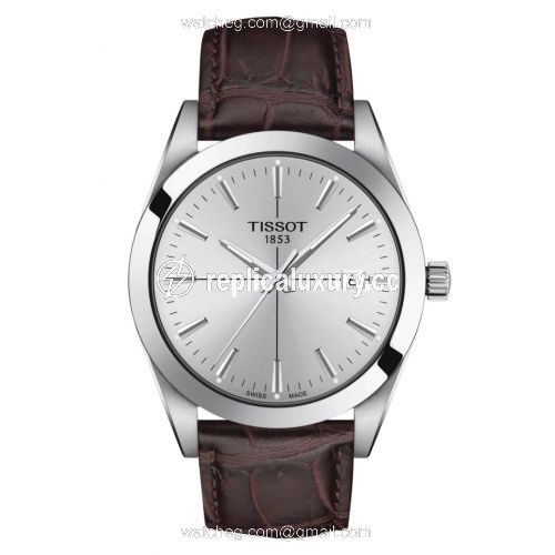 Tissot Gentleman Quartz Stainless Steel / Silver / Strap T127.410.16.031.01