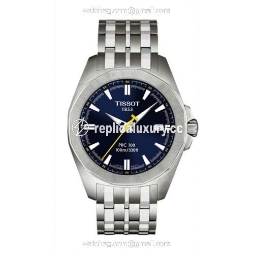 Tissot PRC 100 Quartz 41.3 Stainless Steel / Blue / Bracelet T22.1.581.41