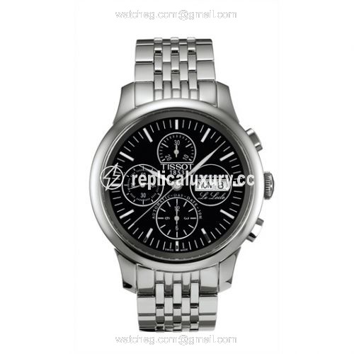 Tissot Le Locle Chronograph 42.3 Stainless Steel / Black / Bracelet T41.1.387.51