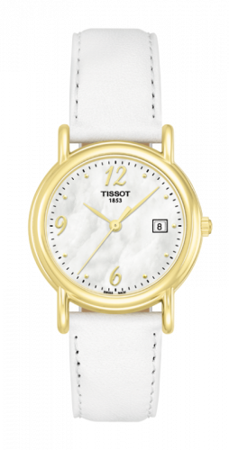 Tissot Carson Quartz 26.8 Yellow Gold / MOP / Strap T71.3.129.74