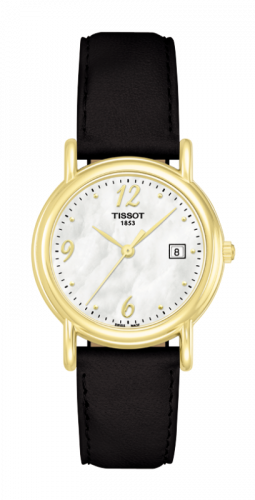Tissot Carson Quartz 27 Yellow Gold / MOP / Strap T71.3.189.74