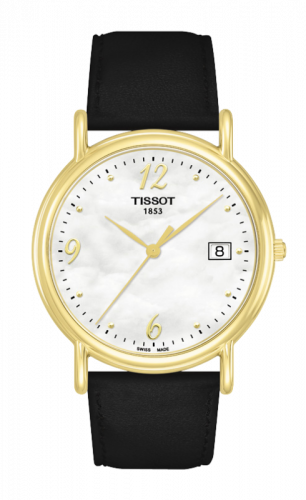 Tissot Carson Quartz 34 Yellow Gold / MOP / Strap T71.3.489.74